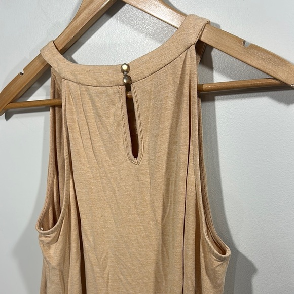 Adrianna Papell Tan Tank Top with Lace Hem - Picture 3 of 6
